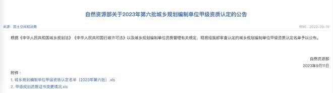 云南1单位天博公司入选2023年第六批城乡规划编制单位甲级资质认定名单(图1)