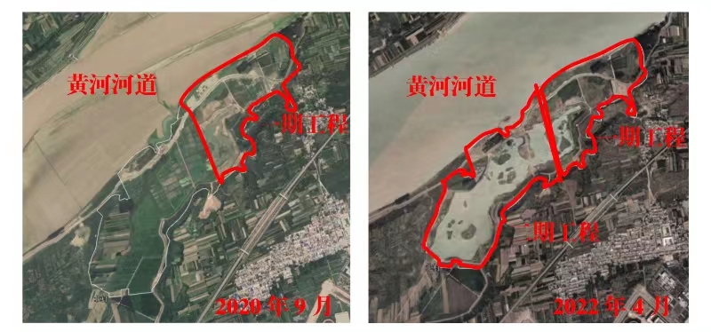 新华视点·聚焦中央生态环保督察丨河南三门峡城乡一体化示范区挖湖造景：违规占用耕天博地、取用黄河水……(图2)